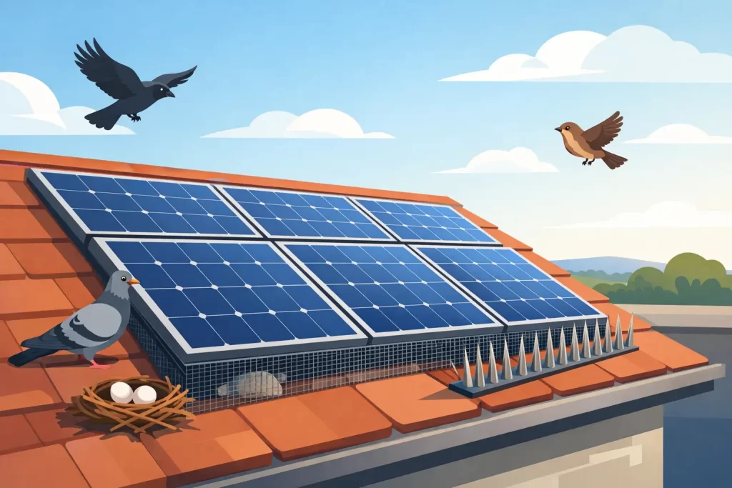 How to Add Bird Proofing to Solar Panels