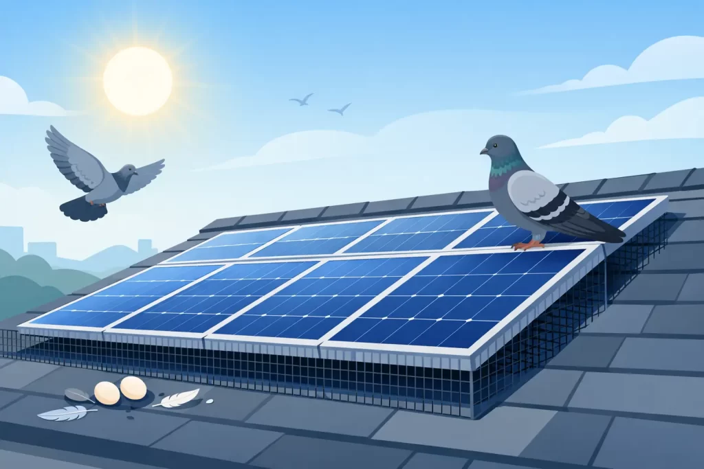 Pigeon Proofing for Solar Panels That Lasts